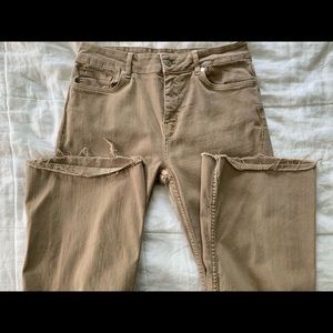Mango khaki flare jeans